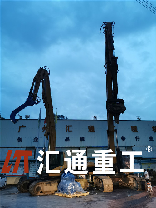 挖掘機打樁臂、打樁臂、打樁錘、挖掘機打樁臂廠家
