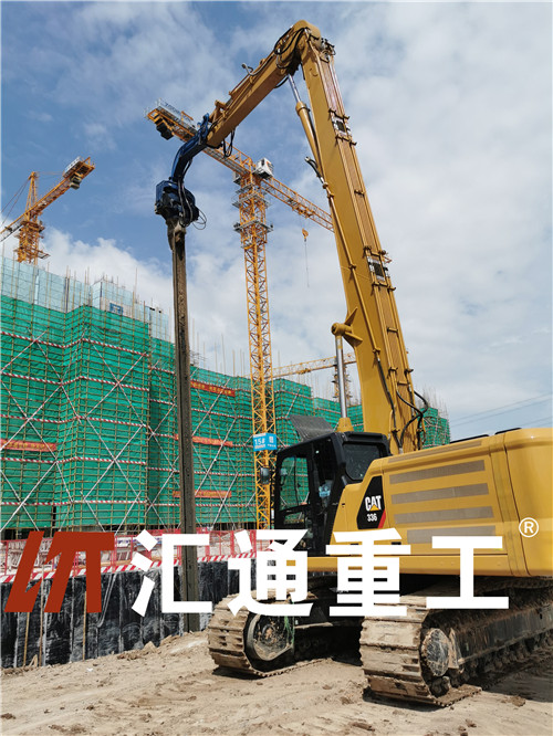 挖掘機打樁臂、打樁臂、打樁錘、挖掘機打樁臂廠家